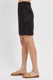 RISEN High Rise Pleated Front Shorts - Trendsi