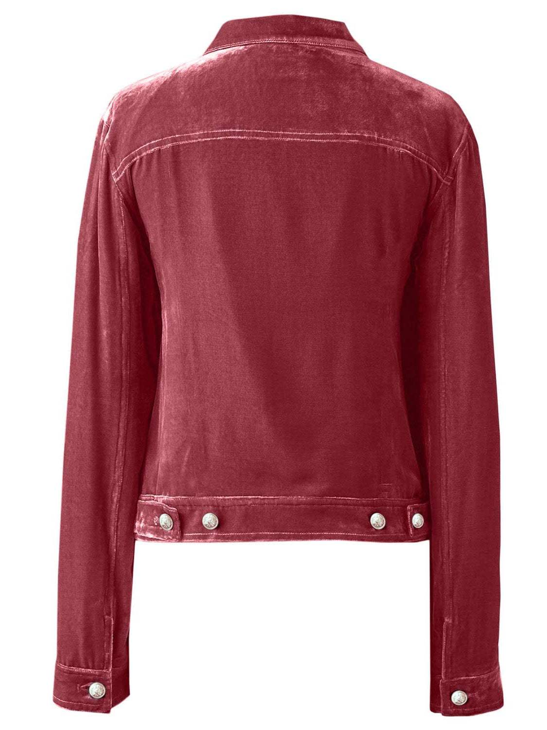 Button Up Long Sleeve Jacket with Chest Pockets - Trendsi - Flyclothing LLC