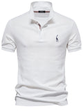 Men's Giraffe Embroidered Short Sleeve  Polo - Trendsi
