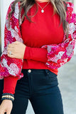 Animal Print Round Neck Long Sleeve T-Shirt - Trendsi - Flyclothing LLC
