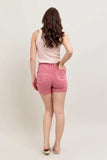 Judy Blue Pink Back Pkt Embroidery Shorts - Trendsi - Flyclothing LLC