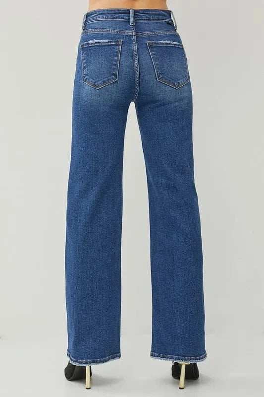 RISEN High Rise Straight Jeans - Trendsi - Flyclothing LLC