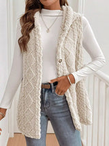 Cozy Sherpa Fleece Hooded Vest Coat - Trendsi - Flyclothing LLC