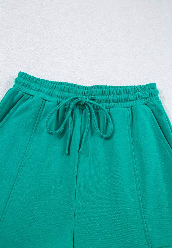 Full Size Round Neck Long Sleeve Top and Drawstring Pants Set - Trendsi - Flyclothing LLC