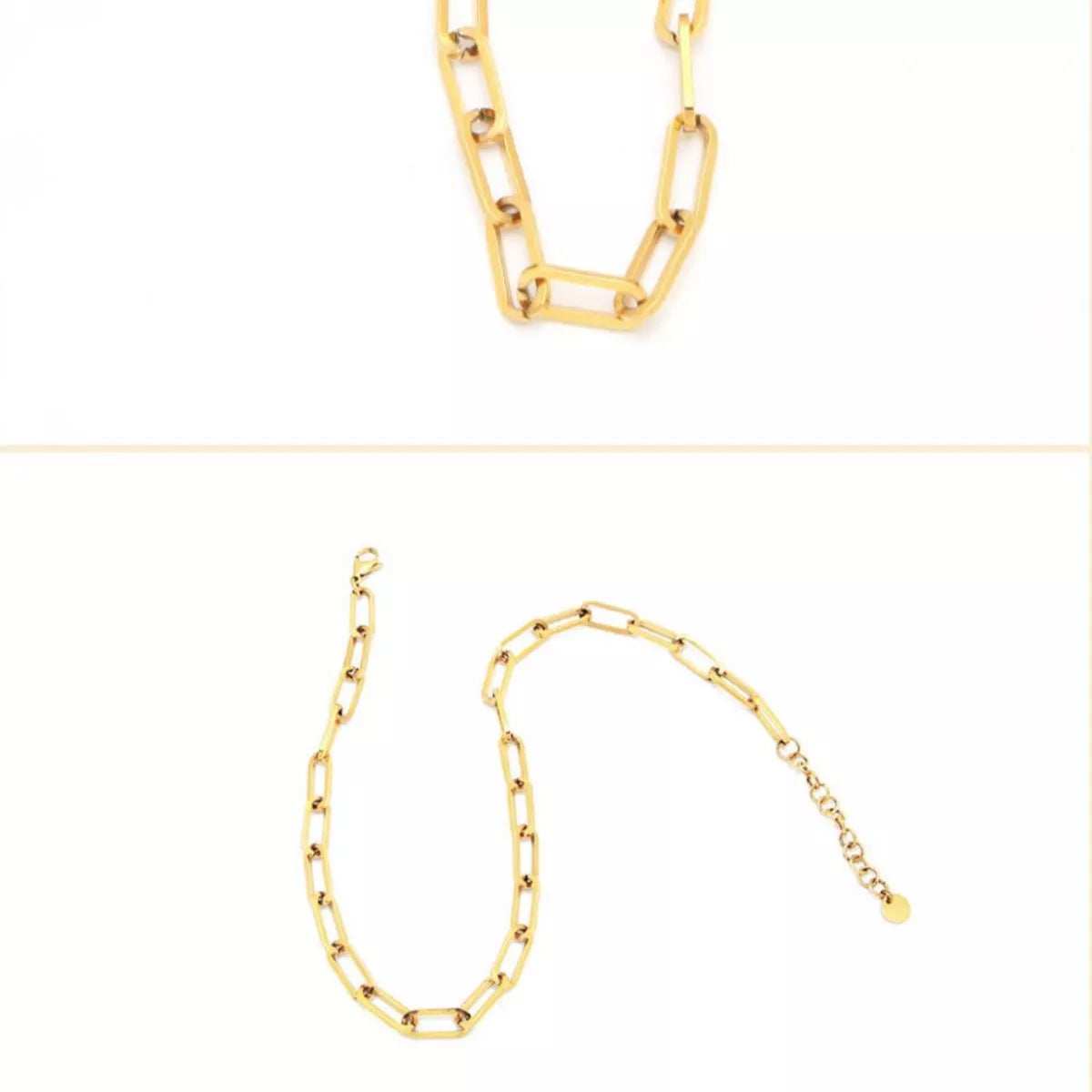 18K Gold-Plated Chain Necklace - Trendsi - Flyclothing LLC