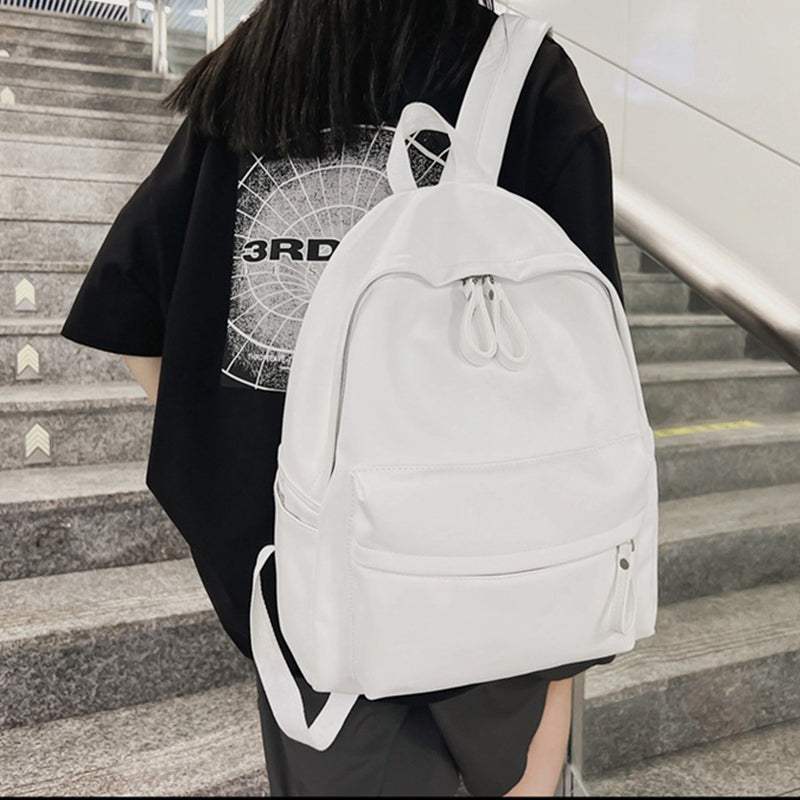 PU Leather Zip Backpack Bag - Trendsi - Flyclothing LLC