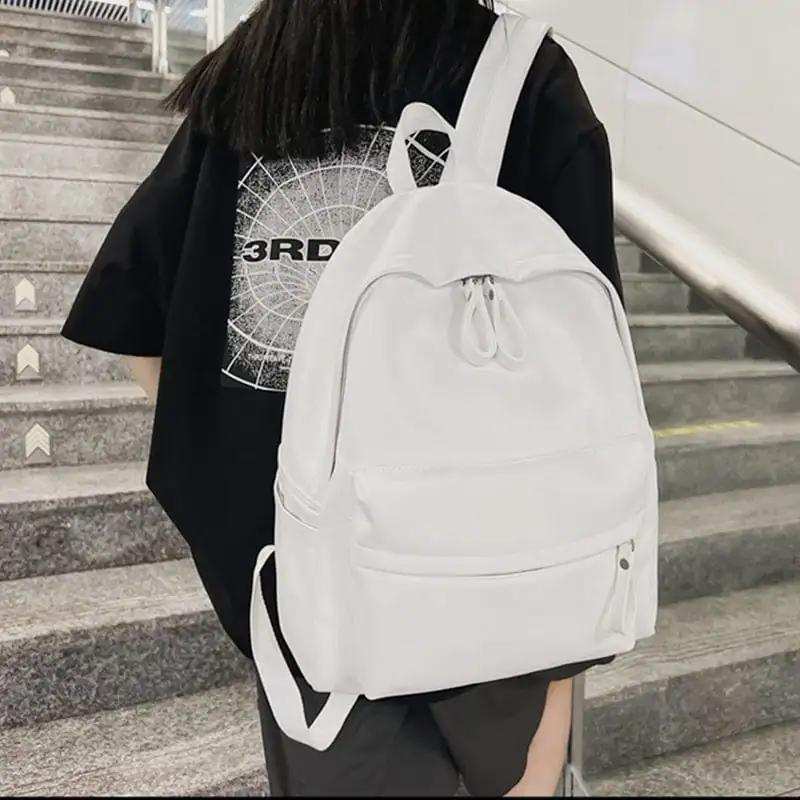 PU Leather Zip Backpack Bag - Trendsi - Flyclothing LLC
