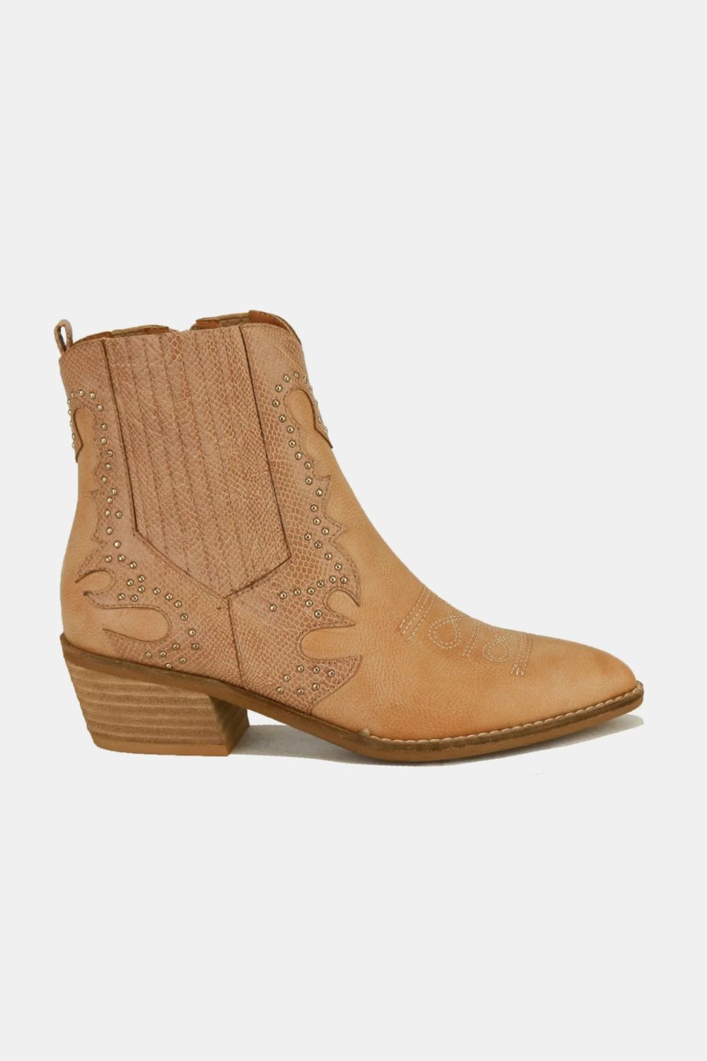 Beast Fashion Studded Detail Point Toe Boots - Trendsi