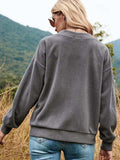 Shiny Button Down V-Neck Dropped Shoulder Jacket - Trendsi - Flyclothing LLC