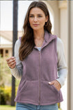 Zip Up Vest Coat with Pockets - Trendsi