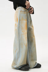 Waste Soil Wide Leg Jeans - Trendsi - Flyclothing LLC