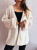 Open Front Long Sleeve Cardigan - Trendsi - Flyclothing LLC