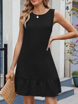 Florira Tied Back Ruffled Mini Tank Dress - Trendsi - Flyclothing LLC
