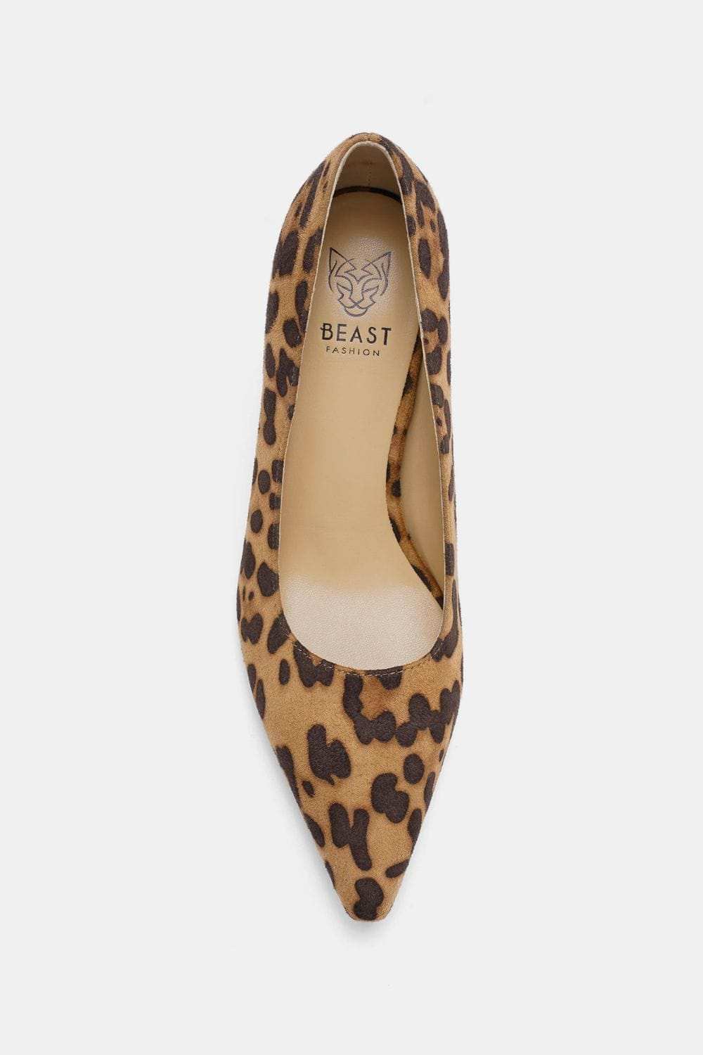 Beast Fashion Faux Suede Leopard Point Toe Pumps - Trendsi - Flyclothing LLC