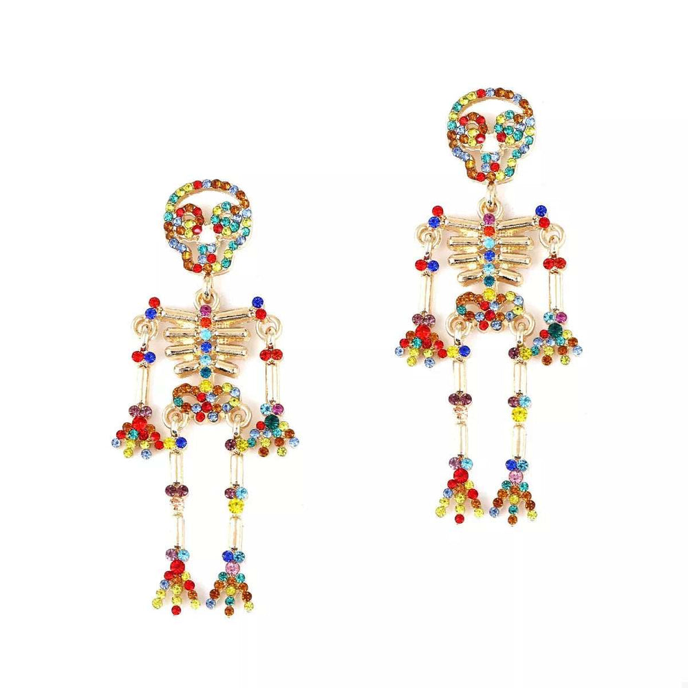 Halloween Skeleton Statement Earrings - Trendsi - Flyclothing LLC