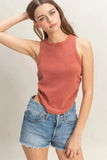 HYFVE Mineral Wash Rib Knit Tank - Trendsi