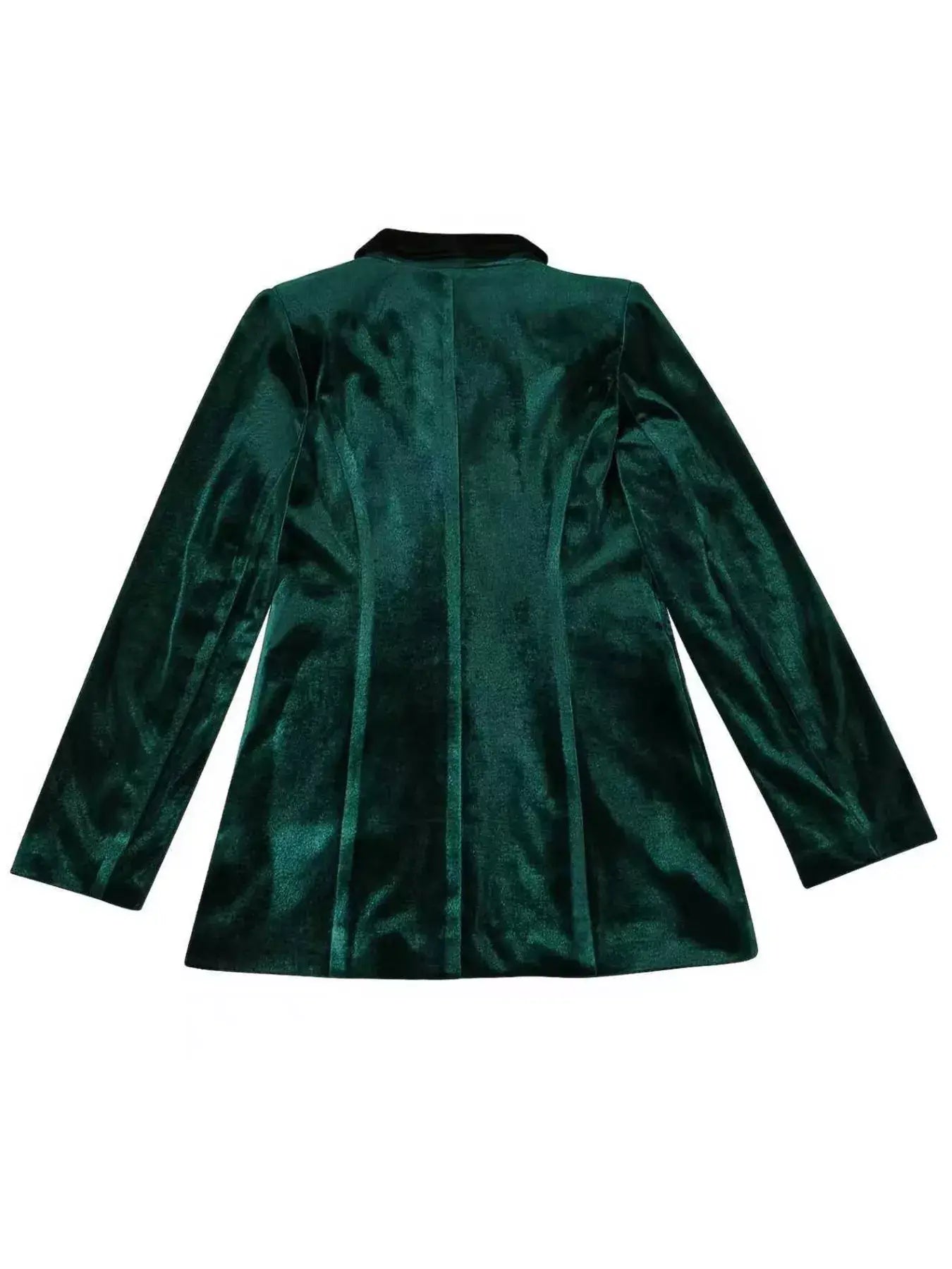 Velvet Rose Embellished One Button Blazer - Trendsi - Flyclothing LLC