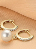 925 Sterling Silver Freshwater Pearl Earrings - Trendsi