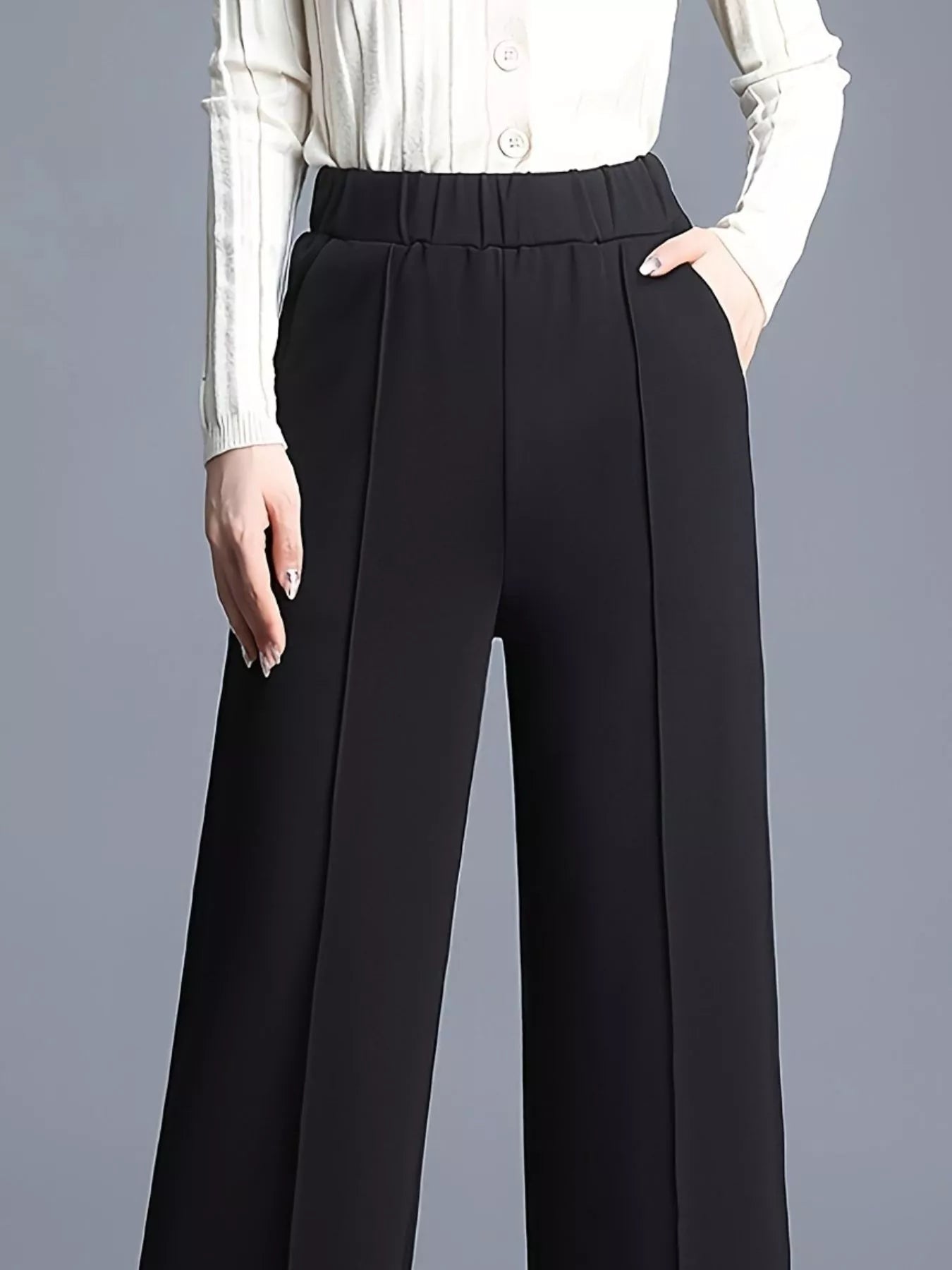 High Waist Wide Leg Pants - Trendsi - Flyclothing LLC