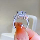 5 Carat Moissanite 925 Sterling Silver Ring - Trendsi