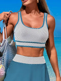 Scoop Neck Top and Skort Swim Set - Trendsi - Flyclothing LLC