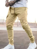 Men's Plus Size Pants with Cargo Pockets - Trendsi