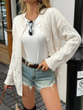 Cable Knit Button-Down Cardigan - Trendsi - Flyclothing LLC