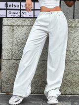 Wide Leg Jeans with Pockets - Trendsi - Flyclothing LLC