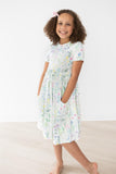 Spring Dandelion Floral S/S Pocket Twirl Dress - Mila & Rose ®