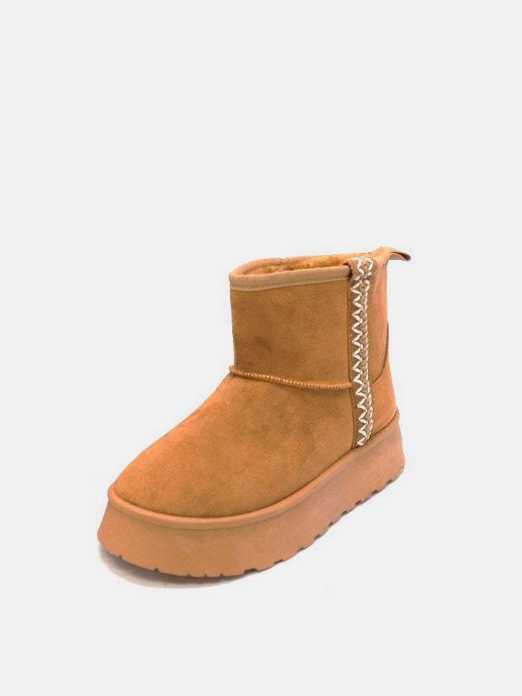 WILD DIVA Round Toe Platform Boots - Trendsi - Flyclothing LLC