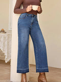High Waist Wide Leg Washed Jeans - Trendsi - Flyclothing LLC