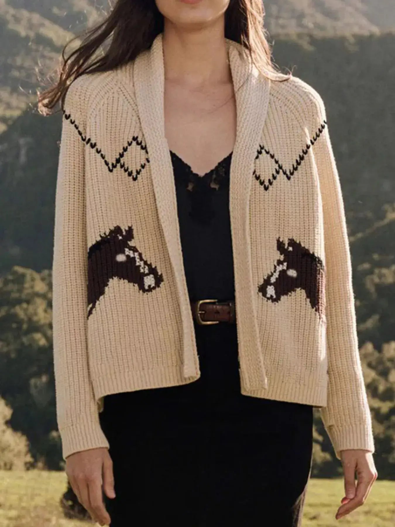 Open Front Long Sleeve Cardigan - Trendsi - Flyclothing LLC