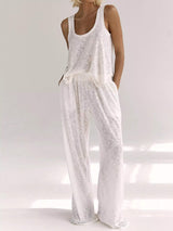 Wide Strap Tank and Pants Lounge Set - Trendsi - Flyclothing LLC