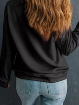 Christmas Sequin Ribbon Bow Drop Shoulder Sweatshirt - Trendsi - Flyclothing LLC