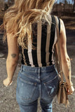 Striped Round Neck Knit Vest - Trendsi - Flyclothing LLC
