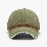 Distressed Washed Adjustable Baseball Cap - Trendsi - Flyclothing LLC
