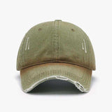 Distressed Washed Adjustable Baseball Cap - Trendsi - Flyclothing LLC