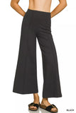Zenana Heavy Ponte Elastic Waistband Pintuck Pants - Trendsi - Flyclothing LLC
