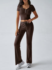 Conjunto de camiseta de manga corta y pantalón con cordón Devine