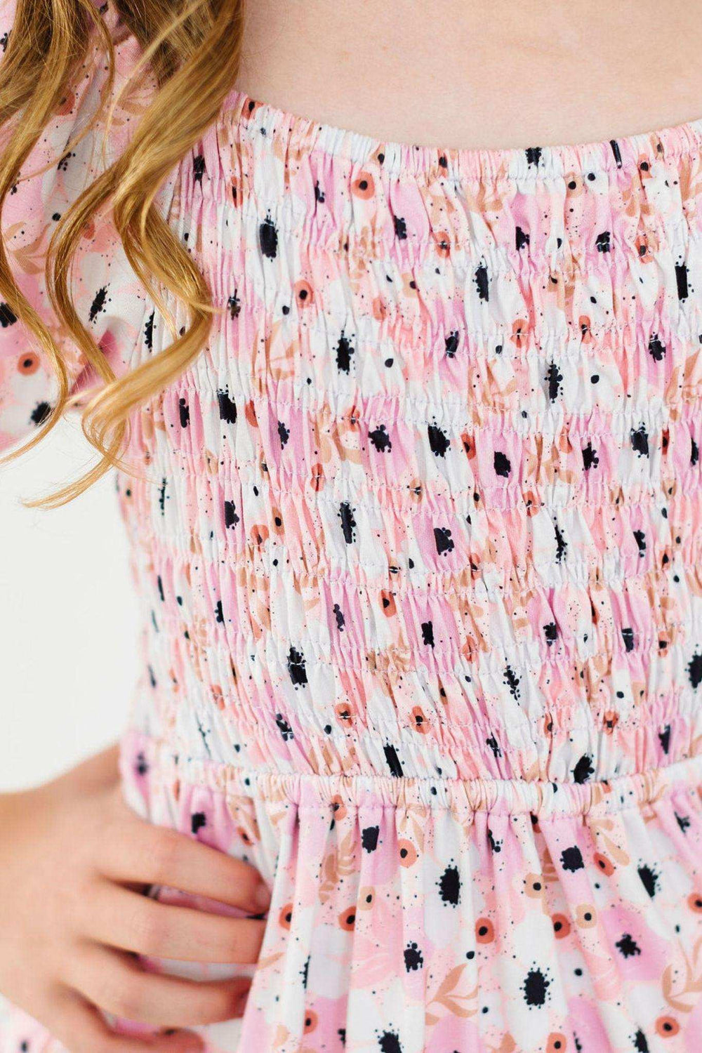 SALE Whimsical Wildflowers Smocked Ruffle Dress - Mila & Rose ® - Flyclothing LLC