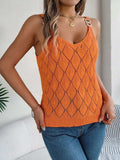 Openwork Scoop Neck Knit Vest - Trendsi - Flyclothing LLC