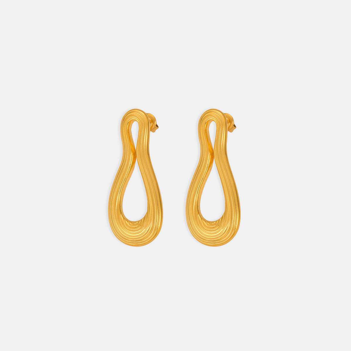 Titanium Steel Geometric Shape Earrings - Trendsi - Flyclothing LLC