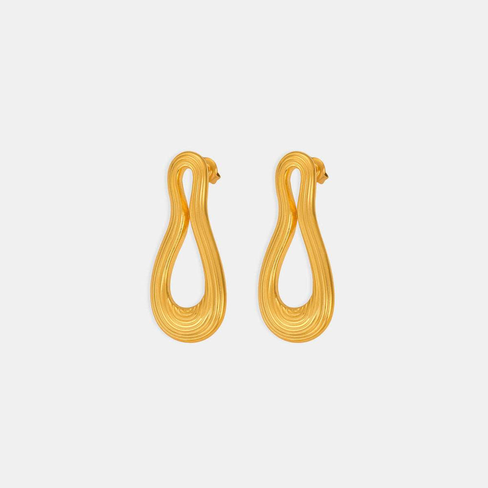 Titanium Steel Geometric Shape Earrings - Trendsi - Flyclothing LLC