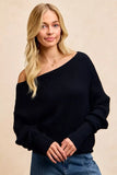 BiBi Waffle Knit Off Shoulder Top - Trendsi - Flyclothing LLC