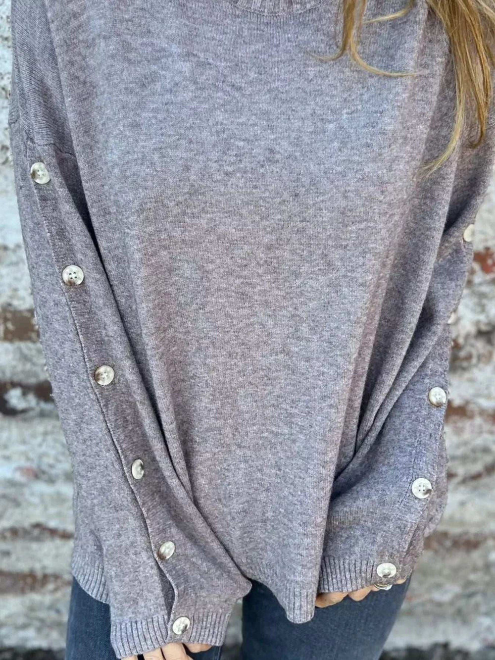 Full Size Turtleneck Long Sleeve Sweater Plus Size - Trendsi - Flyclothing LLC