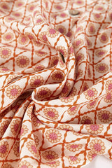 Printed Button Down Long Sleeve Shirt - Trendsi - Flyclothing LLC