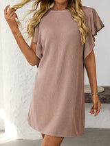 Mandy Ruffled Round Neck Short Sleeve Dress - Trendsi - Flyclothing LLC