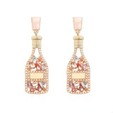 Champagne Bottle Drop Earrings - Trendsi - Flyclothing LLC