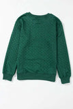 Full Size MERRY AND BRIGHT Cable Knit Pullover Sweatshirt - Trendsi - Flyclothing LLC