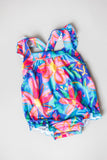 Springing Around Ruffle Cross Back Romper - Mila & Rose ®